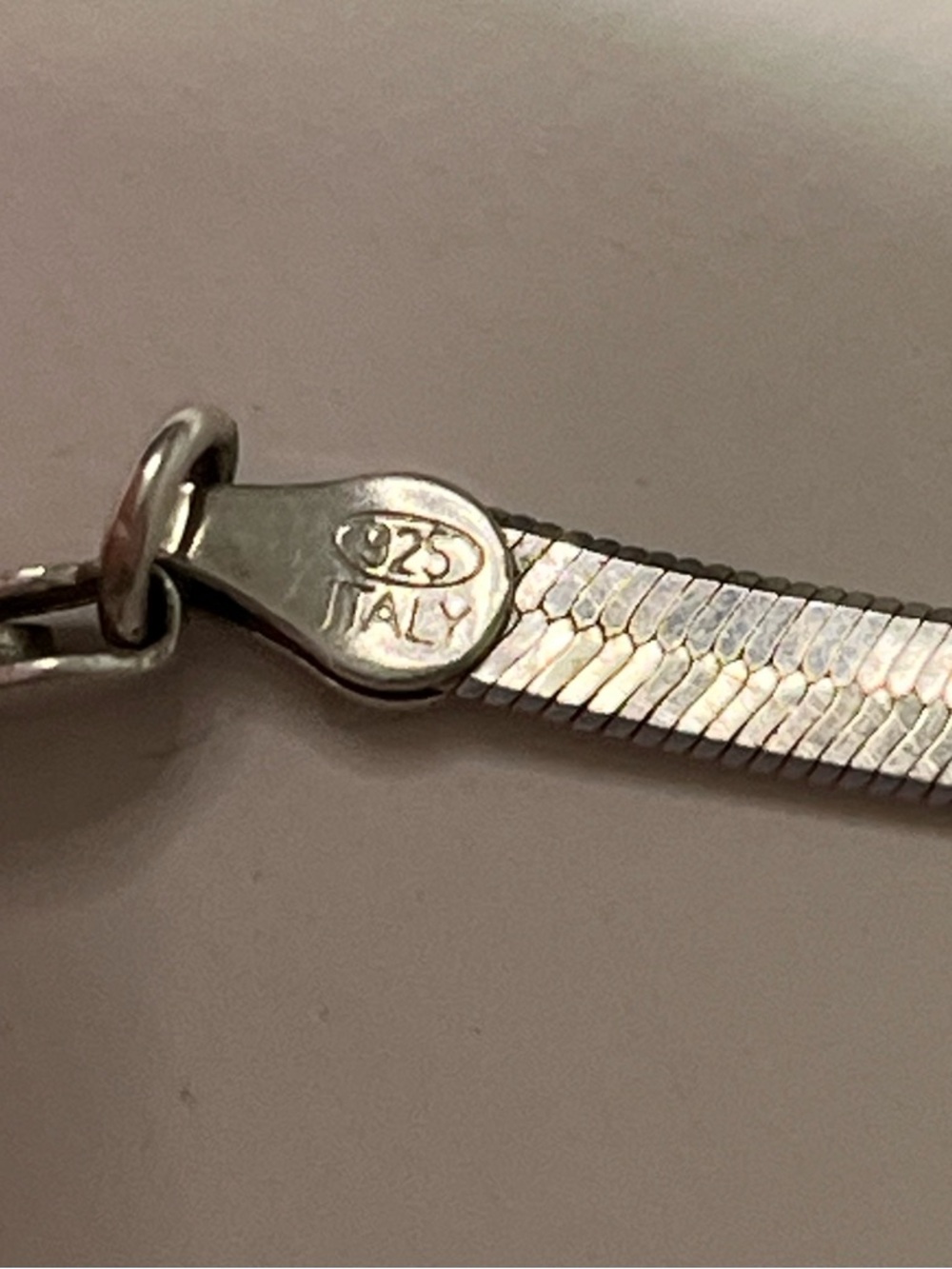 Italian 925 Silver Herringbone Anklet- Women Jewelry - Picture 2 of 3